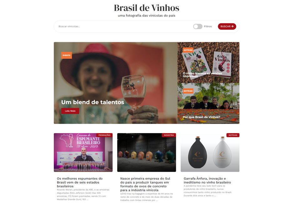 Primeira plataforma digital para vinícolas do Brasil busca aproximar o consumidor do vinho brasileiro com novas funcionalidades