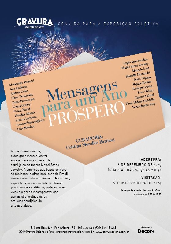 Gravura Galeria de Arte inaugura última exposição do ano “Mensagens para um Ano Próspero”