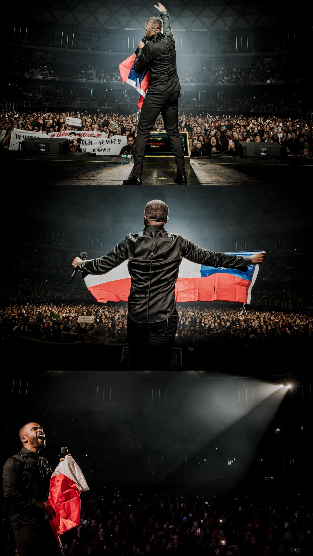 Alexandre Pires lota arena no Chile com “Sus Gran Éxitos Latinos”, e canta para mais de 12 mil pessoas em noite histórica
