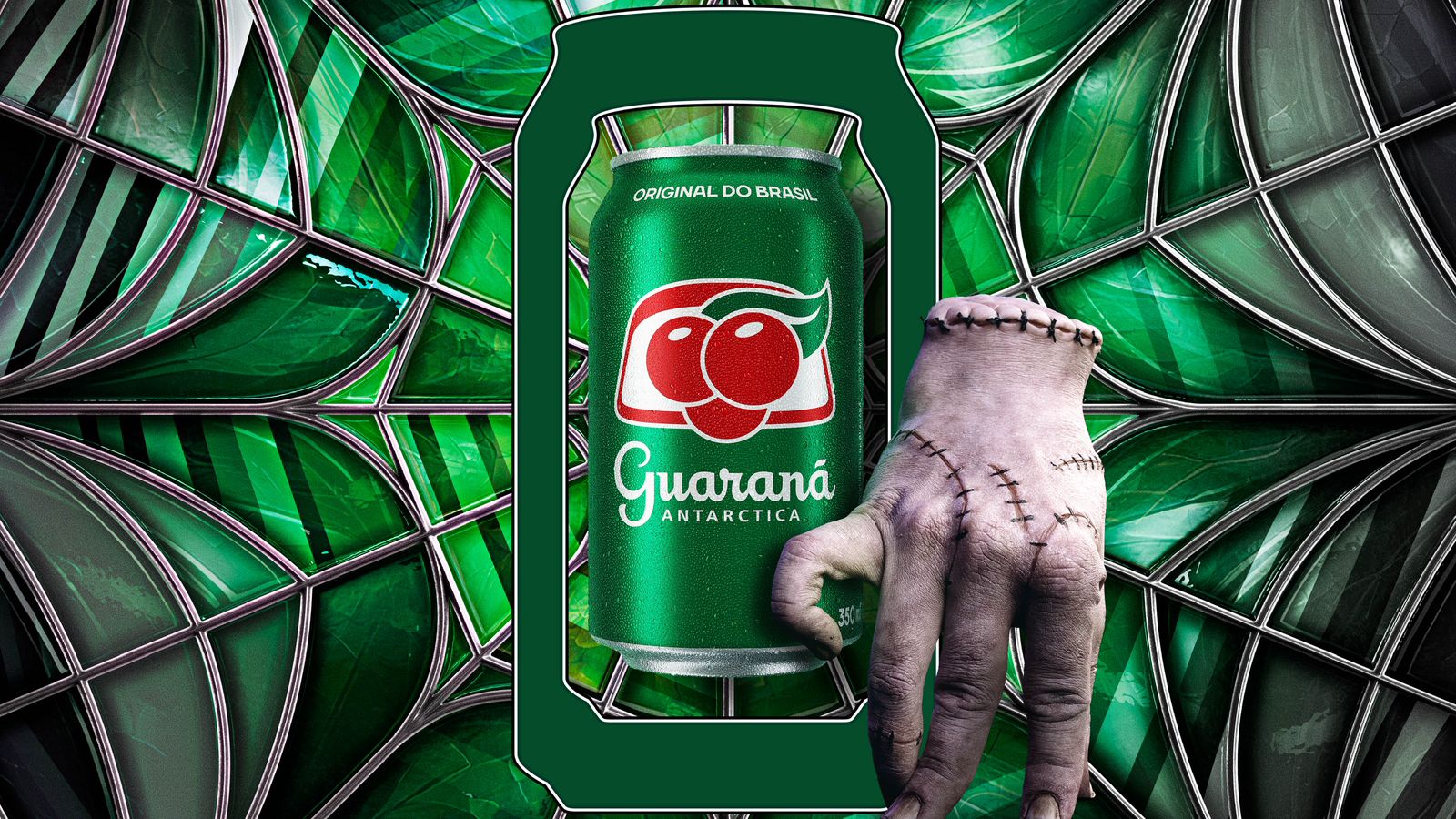 Guaraná Antarctica resgata jingle clássico em clima de Wandinha, série da Netflix, e lança latas temáticas da série